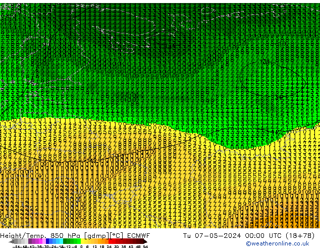 Z500/Rain (+SLP)/Z850 ECMWF Tu 07.05.2024 00 UTC