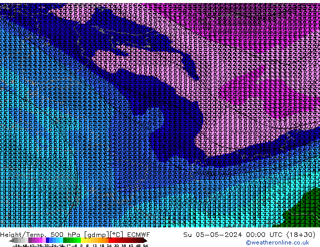 Z500/Rain (+SLP)/Z850 ECMWF So 05.05.2024 00 UTC