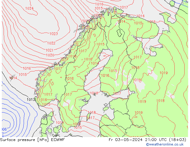 Surface pressure ECMWF Fr 03.05.2024 21 UTC