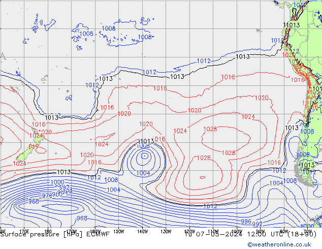 Yer basıncı ECMWF Sa 07.05.2024 12 UTC