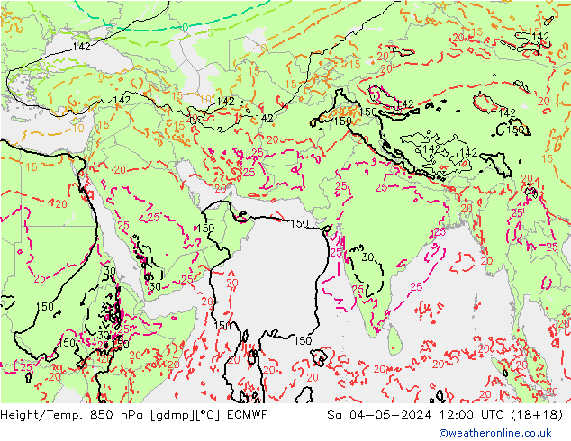 Z500/Rain (+SLP)/Z850 ECMWF Sáb 04.05.2024 12 UTC