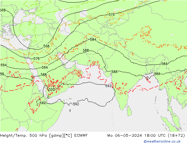 Z500/Regen(+SLP)/Z850 ECMWF ma 06.05.2024 18 UTC