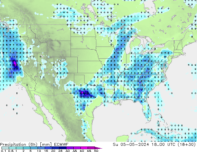 Z500/Rain (+SLP)/Z850 ECMWF Dom 05.05.2024 00 UTC