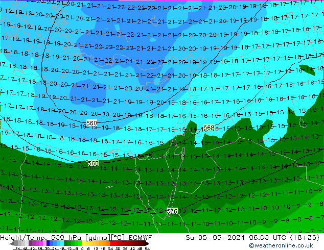 Z500/Regen(+SLP)/Z850 ECMWF zo 05.05.2024 06 UTC