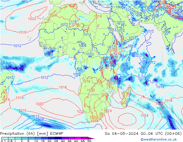 Z500/Rain (+SLP)/Z850 ECMWF Sa 04.05.2024 06 UTC