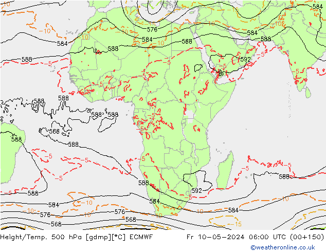 Z500/Rain (+SLP)/Z850 ECMWF ��� 10.05.2024 06 UTC