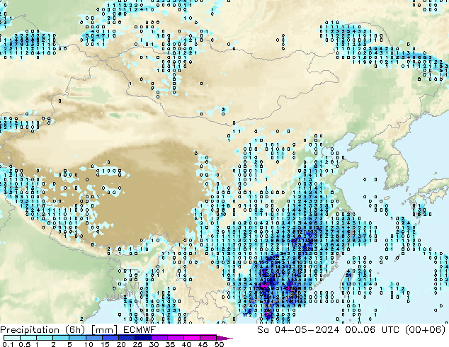 Z500/Rain (+SLP)/Z850 ECMWF 星期六 04.05.2024 06 UTC