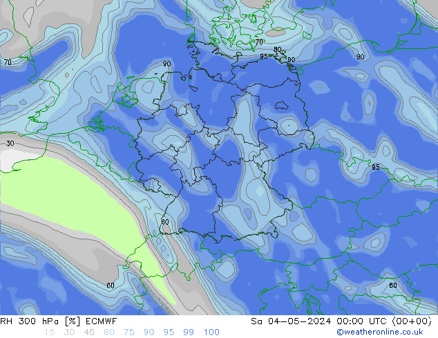 RH 300 hPa ECMWF so. 04.05.2024 00 UTC