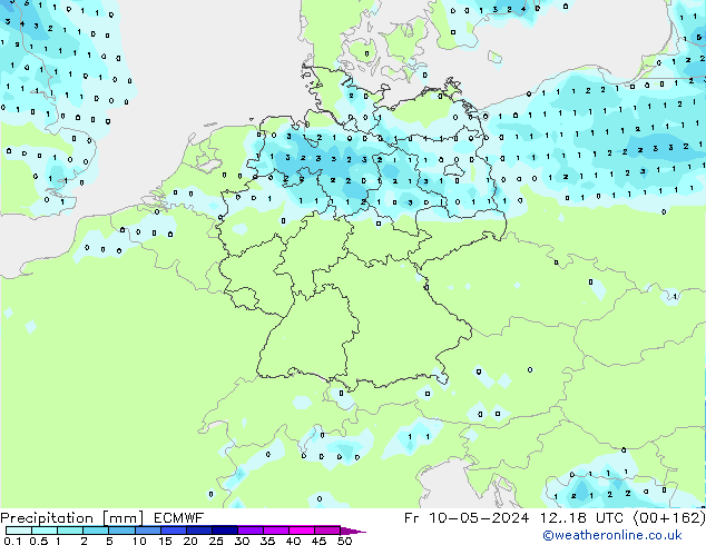 Precipitation ECMWF Fr 10.05.2024 18 UTC