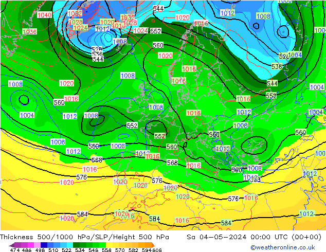 Thck 500-1000hPa ECMWF Sáb 04.05.2024 00 UTC