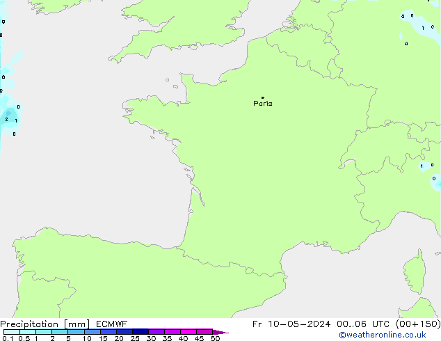Yağış ECMWF Cu 10.05.2024 06 UTC