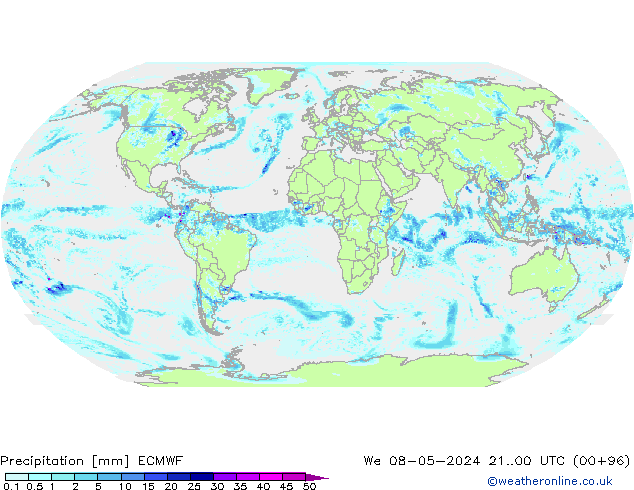 Precipitation ECMWF We 08.05.2024 00 UTC