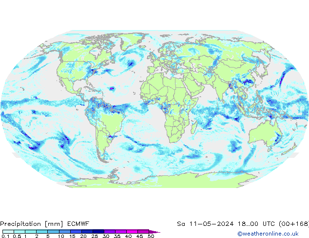 Precipitation ECMWF Sa 11.05.2024 00 UTC