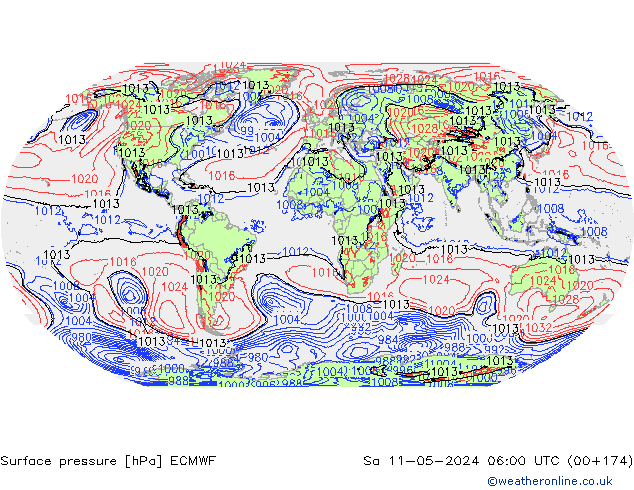 Luchtdruk (Grond) ECMWF za 11.05.2024 06 UTC