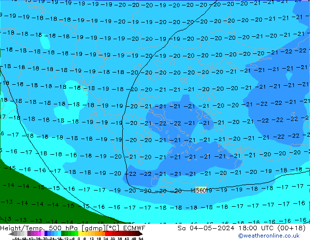 Z500/Rain (+SLP)/Z850 ECMWF Sa 04.05.2024 18 UTC