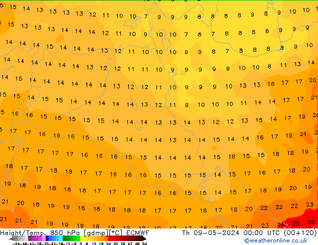 Z500/Rain (+SLP)/Z850 ECMWF  09.05.2024 00 UTC