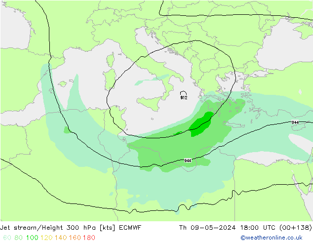 джет ECMWF чт 09.05.2024 18 UTC