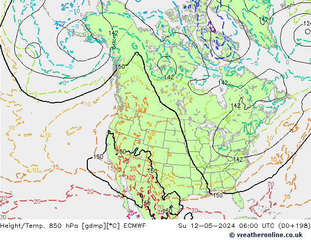 Height/Temp. 850 hPa ECMWF  12.05.2024 06 UTC