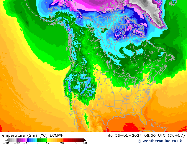 карта температуры ECMWF пн 06.05.2024 09 UTC