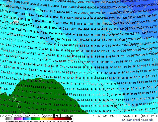 Z500/Rain (+SLP)/Z850 ECMWF  10.05.2024 06 UTC