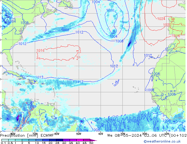 Niederschlag ECMWF Mi 08.05.2024 06 UTC
