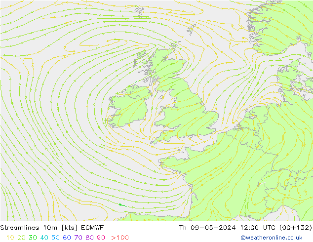 Rüzgar 10m ECMWF Per 09.05.2024 12 UTC