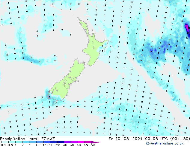 Neerslag ECMWF vr 10.05.2024 06 UTC