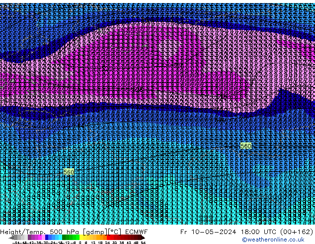 Z500/Rain (+SLP)/Z850 ECMWF Fr 10.05.2024 18 UTC