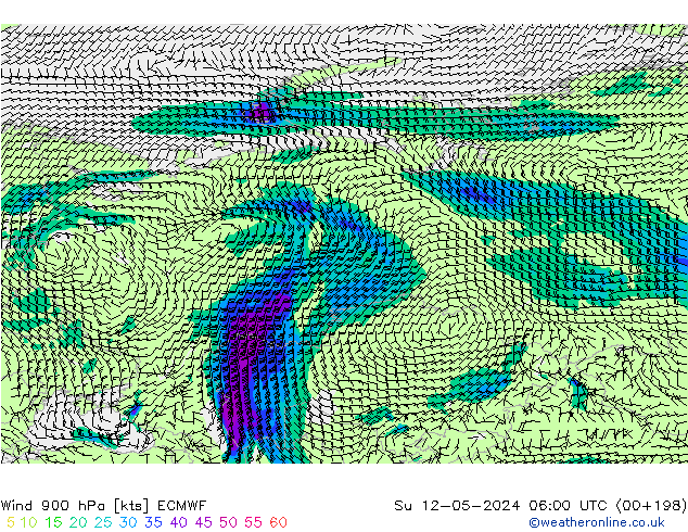 Wind 900 hPa ECMWF Su 12.05.2024 06 UTC