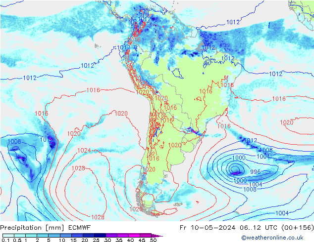 Yağış ECMWF Cu 10.05.2024 12 UTC