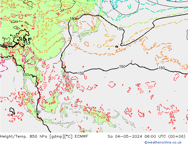 Z500/Rain (+SLP)/Z850 ECMWF So 04.05.2024 06 UTC