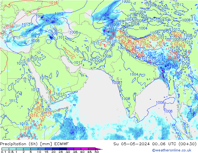 Z500/Rain (+SLP)/Z850 ECMWF  05.05.2024 06 UTC