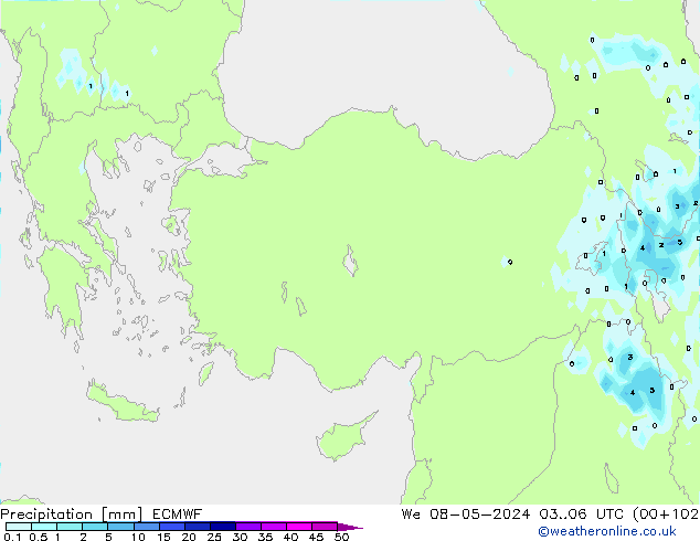 Yağış ECMWF Çar 08.05.2024 06 UTC
