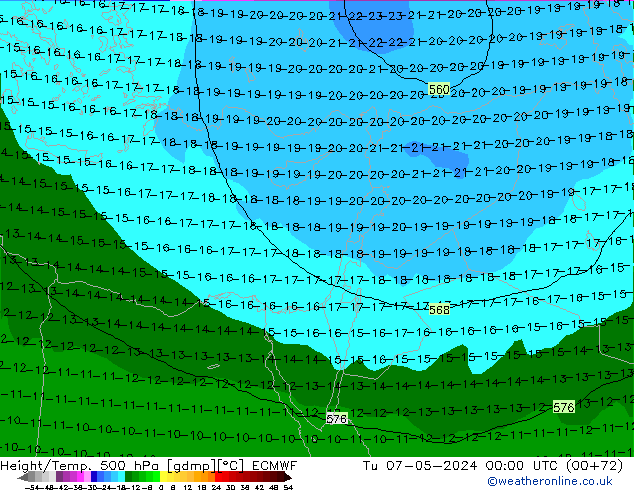 Z500/Rain (+SLP)/Z850 ECMWF Tu 07.05.2024 00 UTC