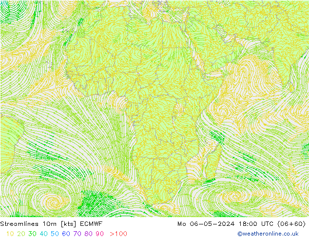 Stroomlijn 10m ECMWF ma 06.05.2024 18 UTC