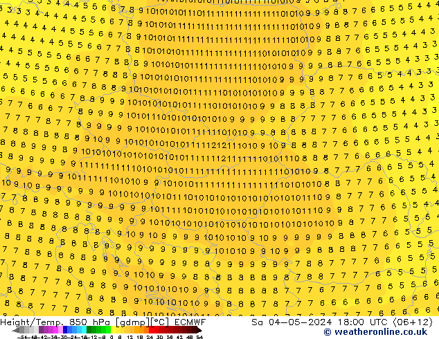 Z500/Rain (+SLP)/Z850 ECMWF sam 04.05.2024 18 UTC