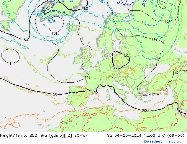 Z500/Rain (+SLP)/Z850 ECMWF  04.05.2024 12 UTC