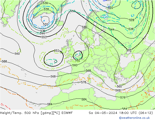 Z500/Rain (+SLP)/Z850 ECMWF  04.05.2024 18 UTC