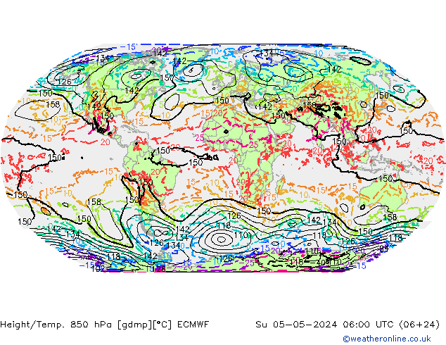 Z500/Rain (+SLP)/Z850 ECMWF So 05.05.2024 06 UTC