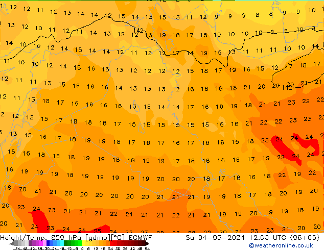 Z500/Rain (+SLP)/Z850 ECMWF  04.05.2024 12 UTC