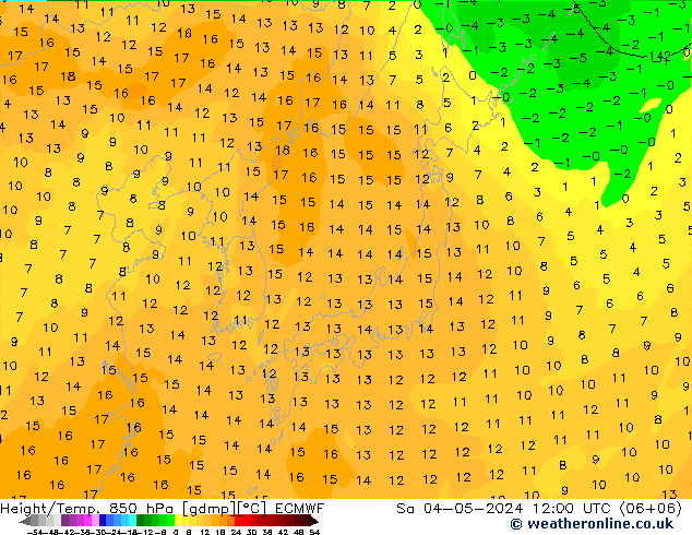 Z500/Rain (+SLP)/Z850 ECMWF sáb 04.05.2024 12 UTC