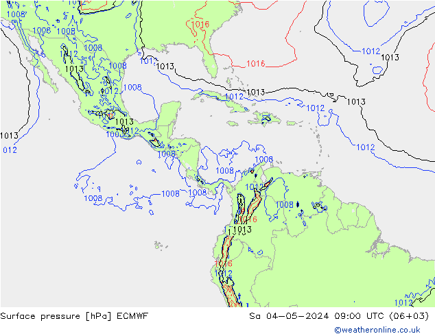 ciśnienie ECMWF so. 04.05.2024 09 UTC