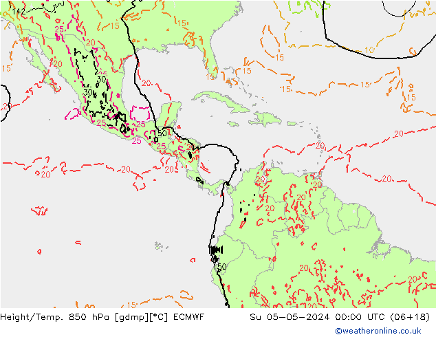 Z500/Rain (+SLP)/Z850 ECMWF Вс 05.05.2024 00 UTC