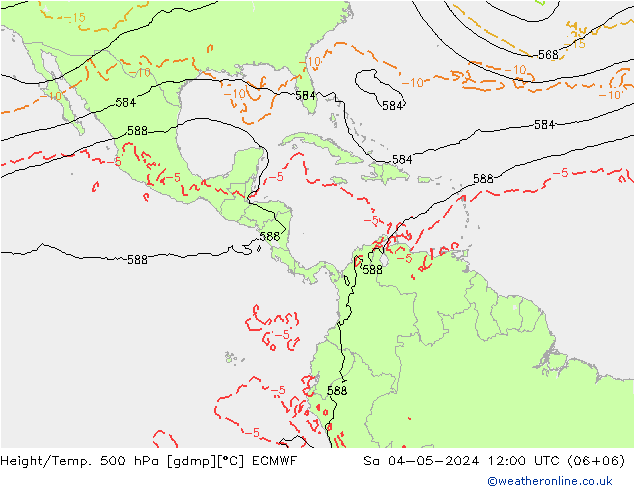 Z500/Rain (+SLP)/Z850 ECMWF Sa 04.05.2024 12 UTC