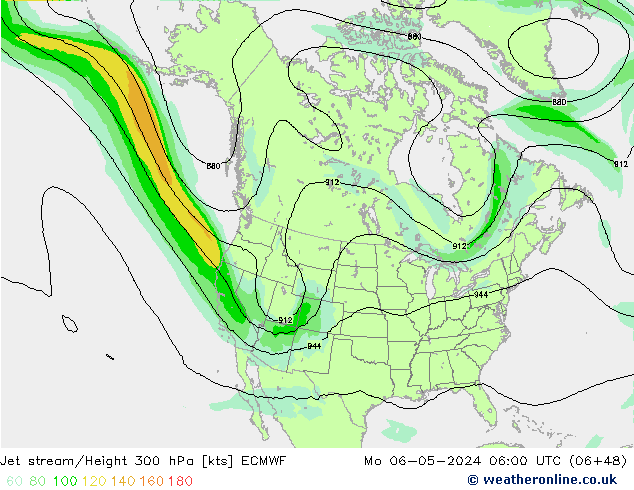 Corriente en chorro ECMWF lun 06.05.2024 06 UTC