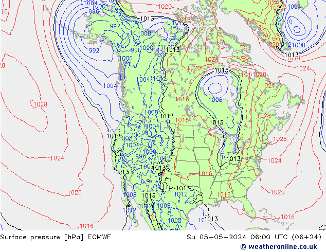 Surface pressure ECMWF Su 05.05.2024 06 UTC