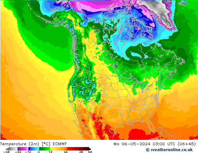 Temperature (2m) ECMWF Mo 06.05.2024 03 UTC