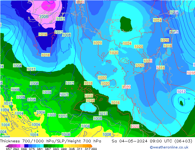 Thck 700-1000 hPa ECMWF so. 04.05.2024 09 UTC