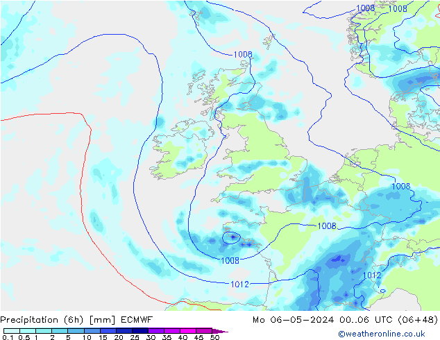 Z500/Regen(+SLP)/Z850 ECMWF ma 06.05.2024 06 UTC