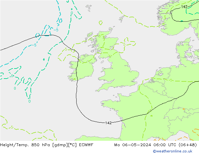 Z500/Regen(+SLP)/Z850 ECMWF ma 06.05.2024 06 UTC